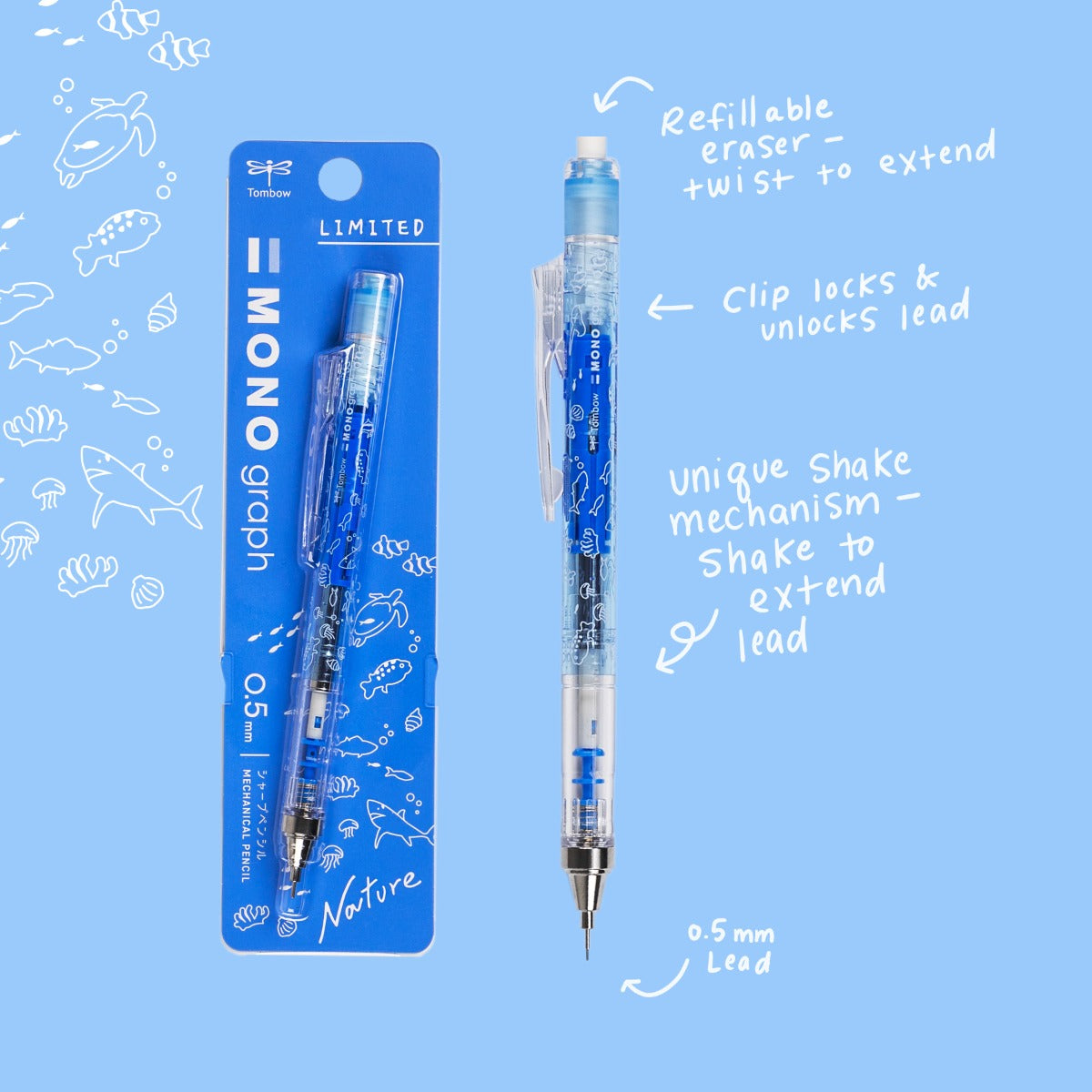 MONO Graph Mechanical Pencil, Nature, Ocean