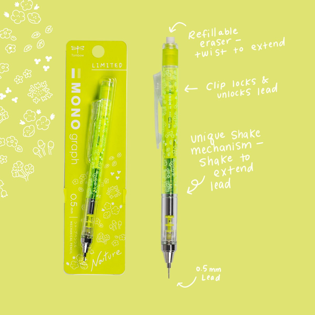 MONO Graph Mechanical Pencil, Nature, Botanical