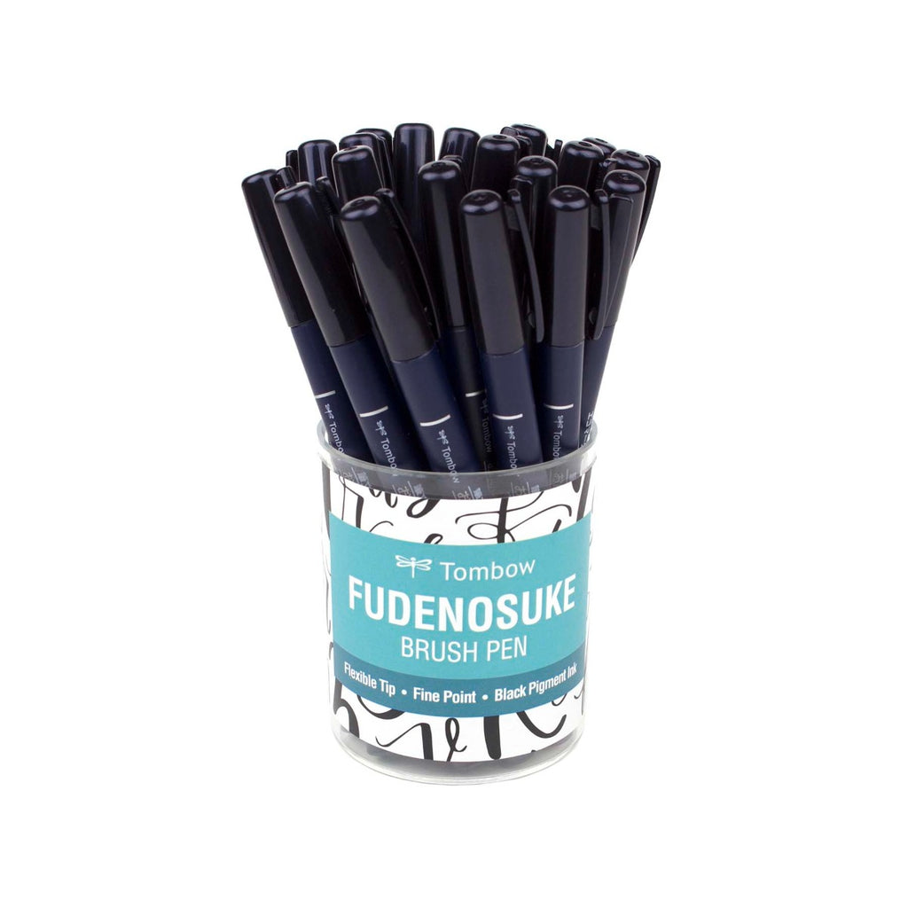 Fudenosuke Brush Pen, Hard Tip, 20PC Cup Display