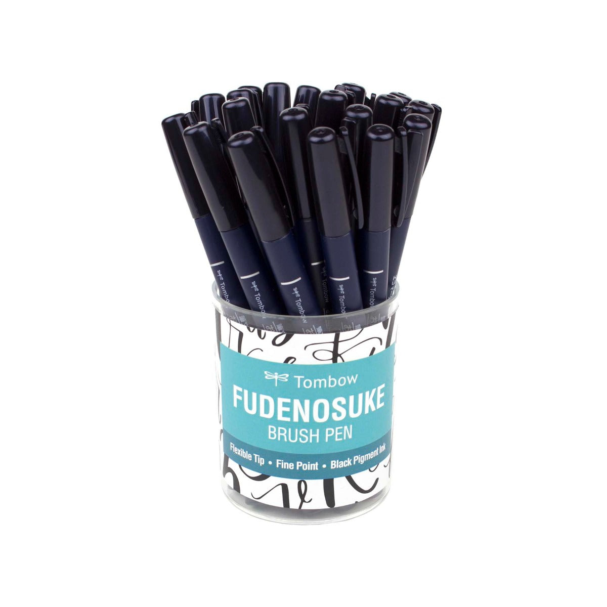 Fudenosuke Brush Pen, Hard Tip, 20PC Cup Display