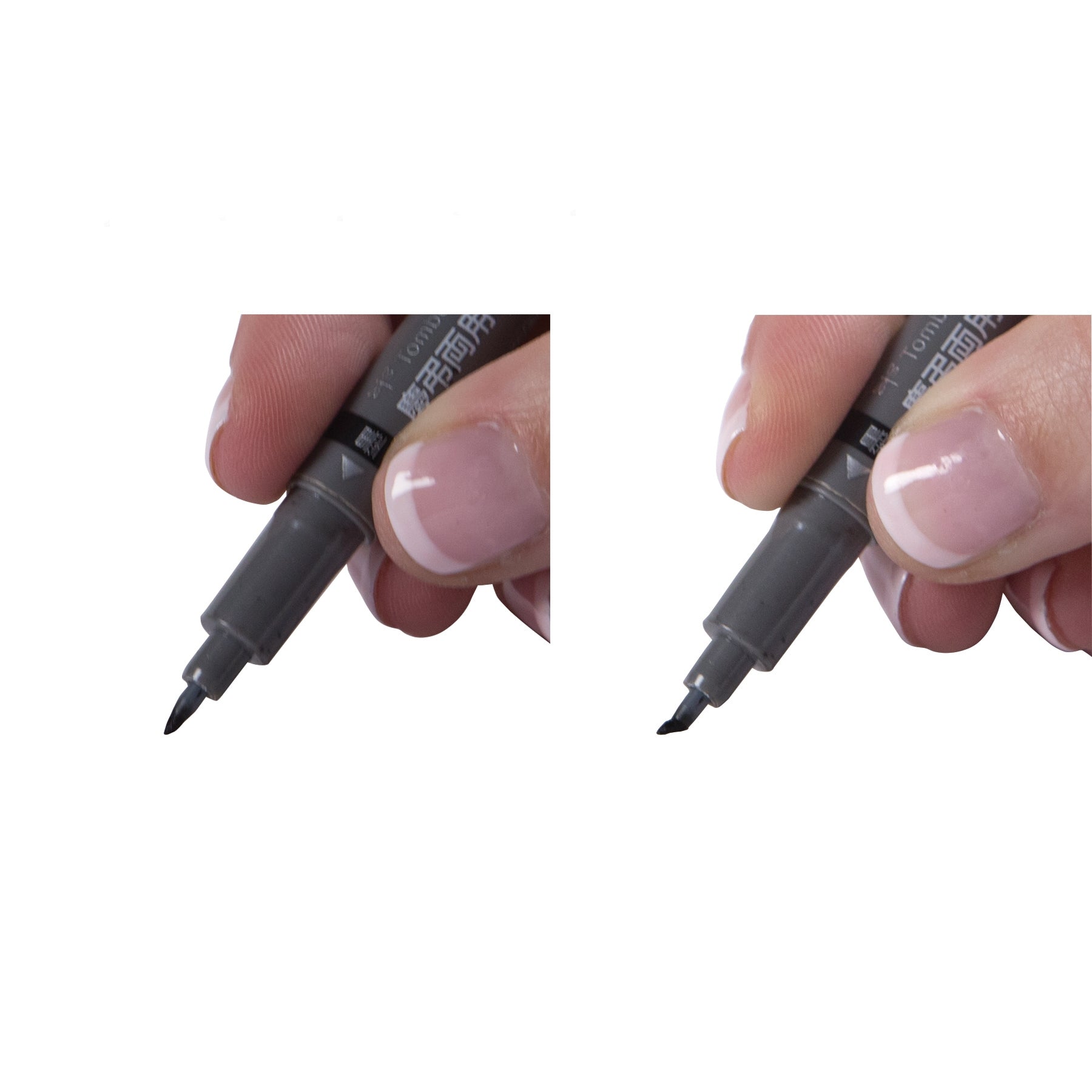 Fudenosuke Brush Pen, Twin Tip, Black/Gray | Calligraphy